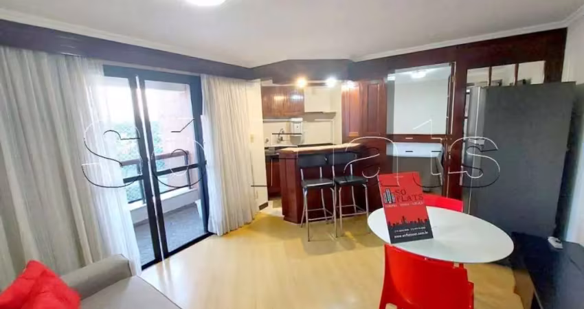 Apto mobiliado com 1x dorm no coração de higienópolis, com linda vista para o estádio do pacaembu.