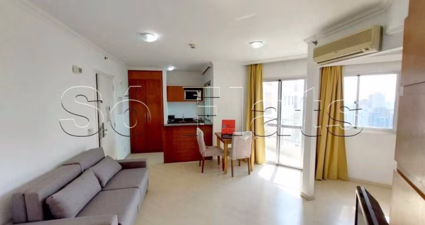 Flat disponível para locação na Rua Bela Cintra, próximo a Faculdade Mackenzie e Av. Paulista.