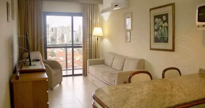 Flat the plaza com 1 dormitório e 1 vaga disponível para locação no jardins