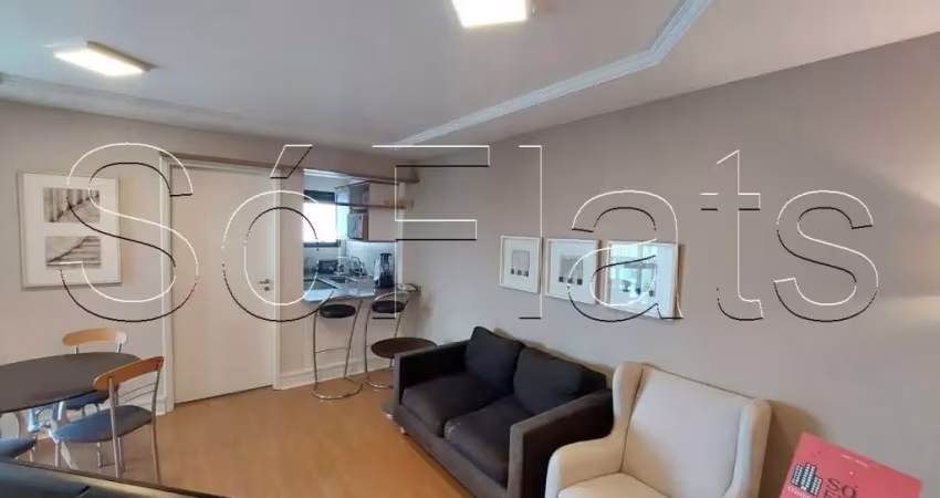 Apartamento com serviços no flat paradise garden, 02 dormitório e uma excelente localização