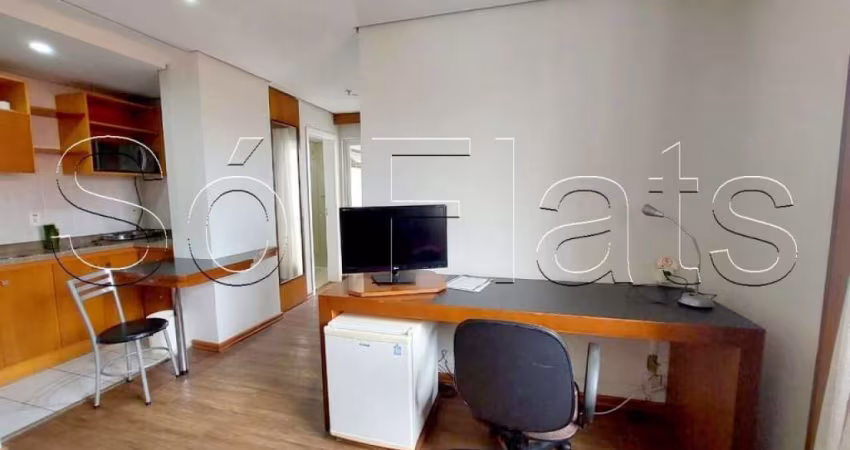 Flat para locação no Blue Tree Santo André contendo 44m², 1 dormitório e 1 vaga.