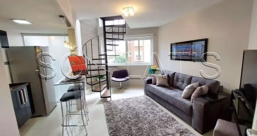 Flat palazzo gritti 98m² 1 dorm 1 vaga na vila nova conceição para locação.