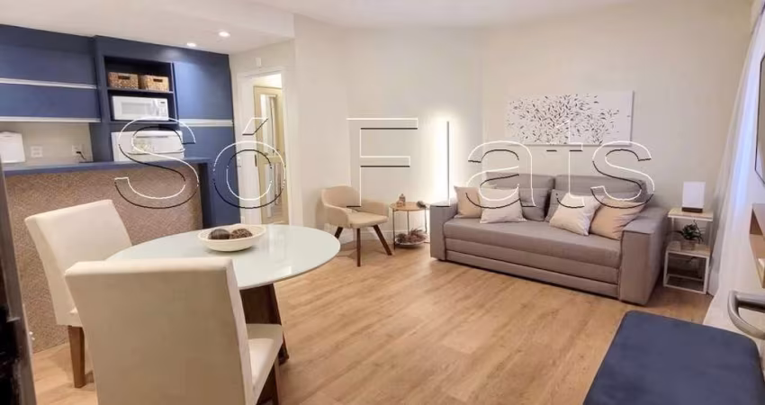 Flat para locação no La Residence Paulista, contendo 38m², 1 dormitório e 1 vaga de garagem.