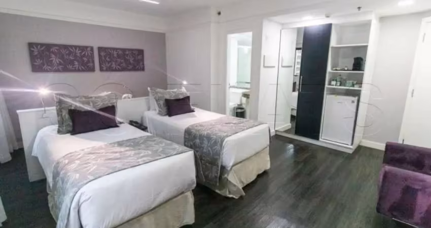 Flat mobiliado disponível para venda com 33m² e 01 vaga de garagem