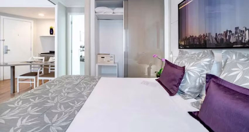 Flat mobiliado disponível para venda com 30m² e 01 vaga de garagem