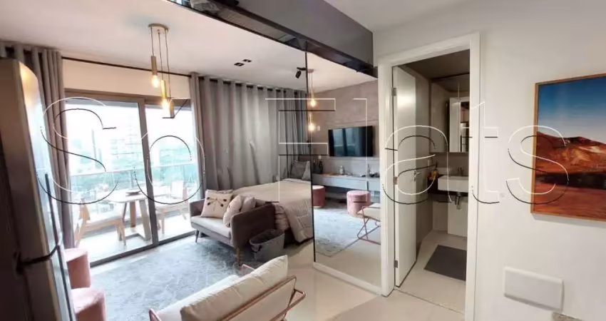 Flat no v house boutique para locação contendo 36m², 1 dormitório e 1 vaga de garagem.