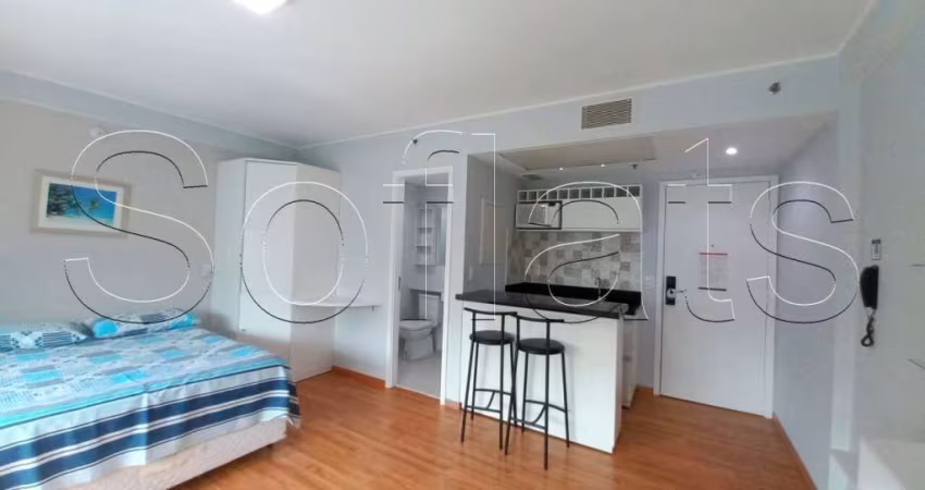 Apartamento no Melia Ibirapuera para locação com 30m², 1 dormitório e 1 vaga em Moema.