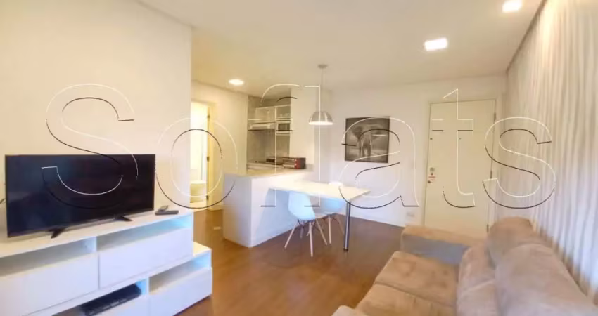 Flat no golden tower com 40m², 1 dormitório e 1 vaga disponível para locação no itaim bibi.