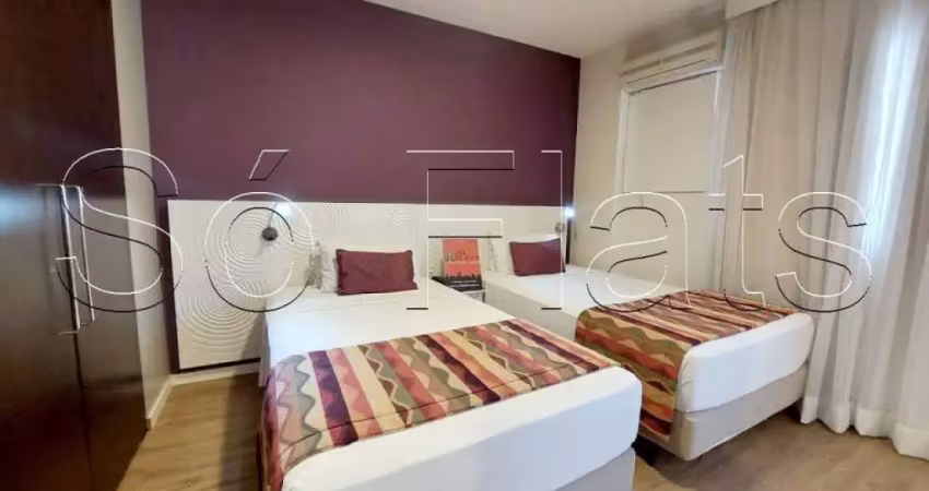 Flat Condomínio Metrópoles contendo 32m² para locação com 1 vaga e 1 dormitório.