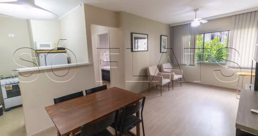 Flat para locação Saint Paul contendo 40m², 1 dormitório e 1 vaga de garagem.