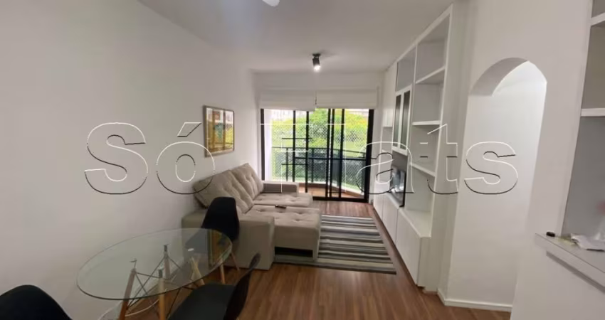 Flat para locação no Saint Peter contendo 45m², 1 dormitório e 1 vaga de garagem.