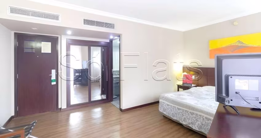 Flat para locação no Blue Tree Verbo Divino de 30m², 1 dormitório e 1 vaga.