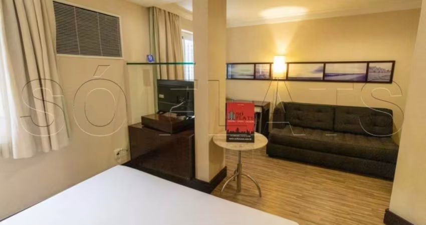 Flat Transamérica International Plaza disponível para venda com 40m², 02 dorms e 01 vaga de garagem