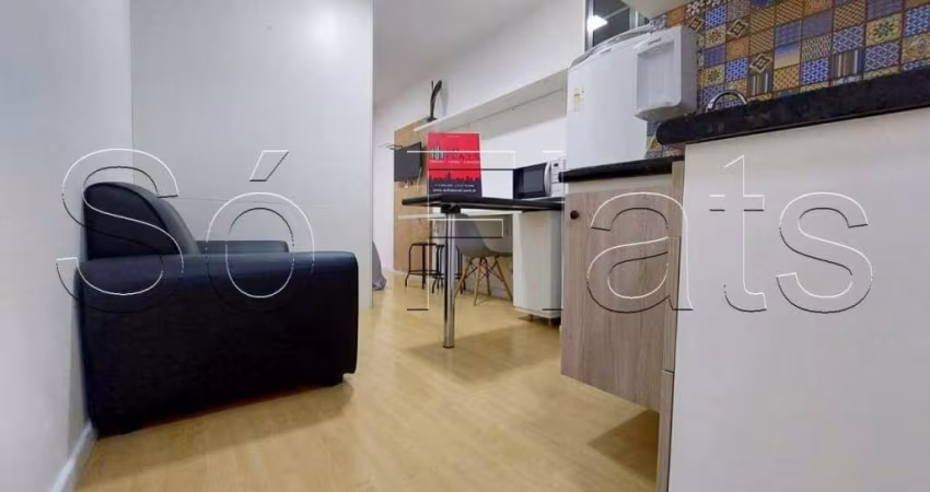 Flat New Studio em Pinheiros para locação, 27m² 1 dormitório e 1 vaga de garagem.