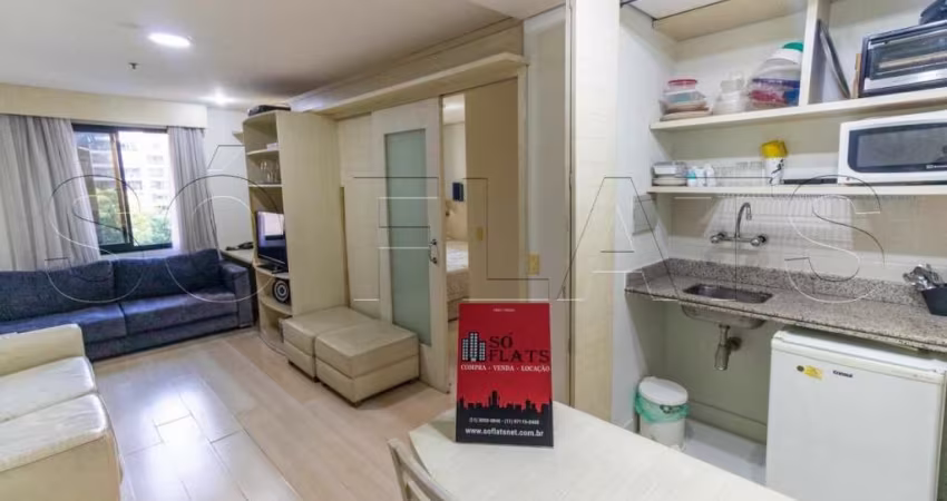 Flat Adagio Moema para locação com 37m² e 1 dormitório prox a Avenida Ibirapuera