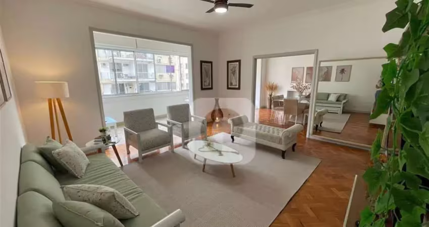 Grande apartamento 3 quartos com vaga 190m2 vista da praia - copacabana