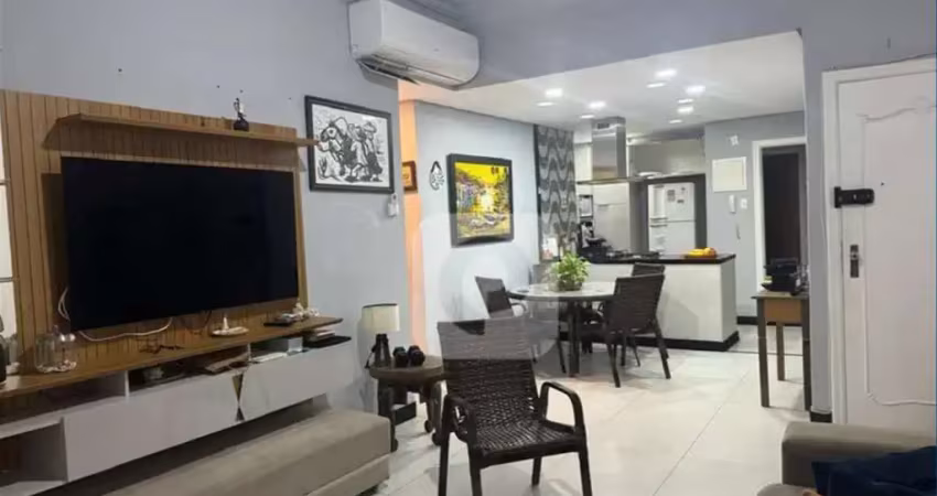 Excelente apartamento em prédio na orla da praia de copacabana - 95m2 , 3 quartos , mobiliado