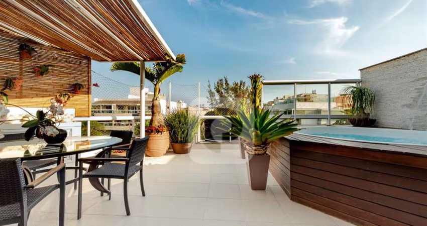 Cobertura, 196m² + direito a laje, com 3 suítes, piscina e hidro.