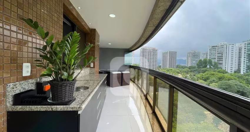 Apartamento 4 quartos com dependência 150m2 no península - barra da tijuca