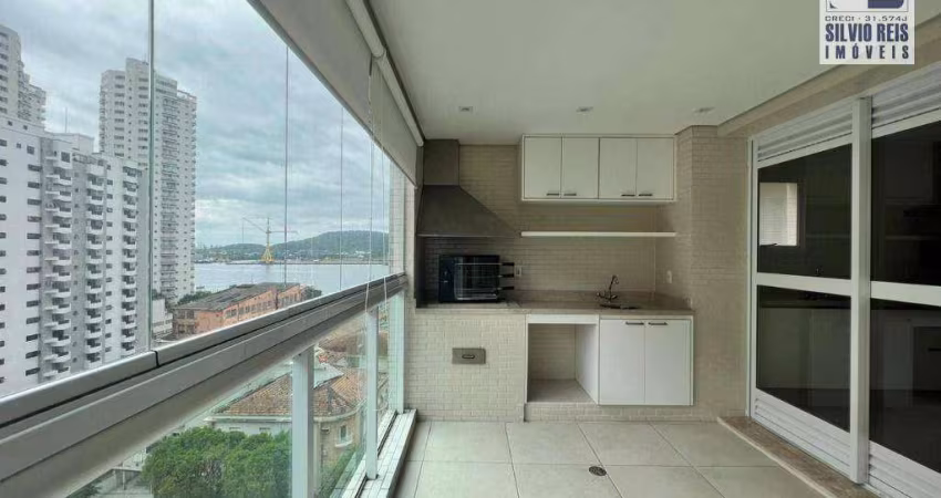 Apartamento com 3 dormitórios à venda, 186 m² por R$ 2.000.000,00 - Ponta da Praia - Santos/SP