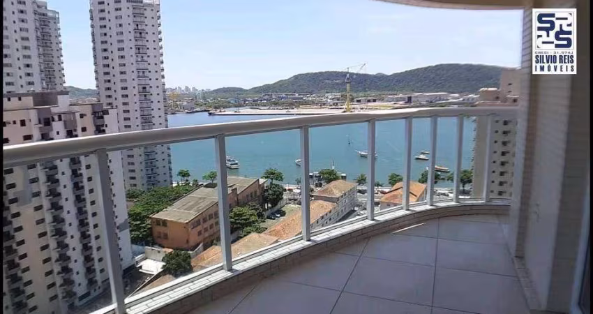Apartamento com 3 dormitórios, 186 m² - venda por R$ 2.300.000,00 ou aluguel por R$ 15.000,00/mês - Ponta da Praia - Santos/SP