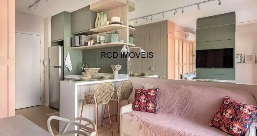 Apartamento flat 32m² para moradia ou investimento com porteira fechada, mobília e eletrodomésticos butantã