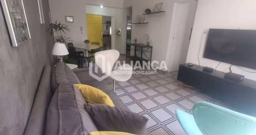 Apartamento mobiliado para alugar prédio frente mar na Pompéia