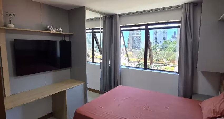 Apartamento tipo studio zn barra andar intermediário vista mar