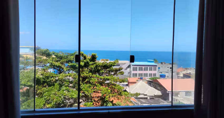 Apartamento 3/4 suíte reformado com 1 vaga de garagem e vista mar