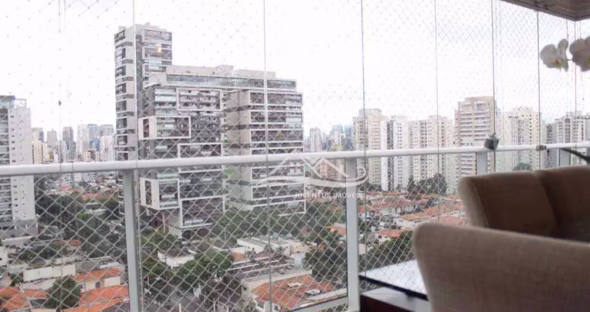 Apartamento com 2 dormitórios, 138 m² - venda por r$ 2.200.000,00 ou aluguel por r$ 13.300,00/mês - brooklin paulista - são paulo/sp