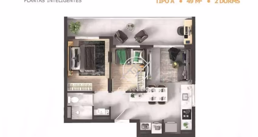 Apartamento com 2 dormitórios à venda, 49 m² por r$ 477.652 - morumbi - são paulo/sp