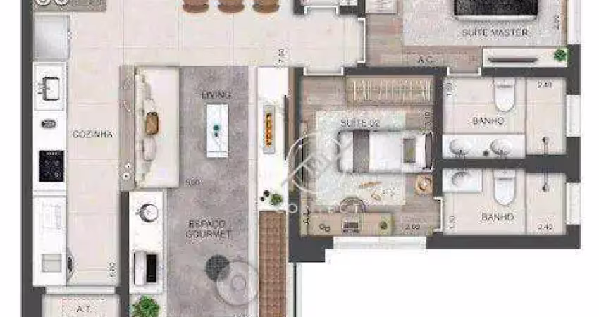 Apartamento com 2 dormitórios à venda, 80 m² por r$ 1.518.762,15 - brooklin - são paulo/sp