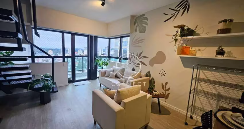 Apartamento duplex com 1 dormitório para alugar, 55 m² por r$ 6.200,00/mês - bethaville i - barueri/sp