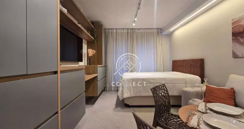 Apartamento com 1 dormitório para alugar, 24 m² por r$ 3.600,00/mês - brooklin - são paulo/sp