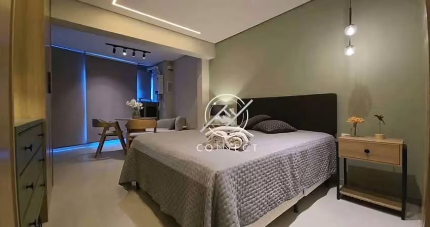 Apartamento com 1 dormitório para alugar, 32 m² por r$ 6.100,00/mês - brooklin - são paulo/sp
