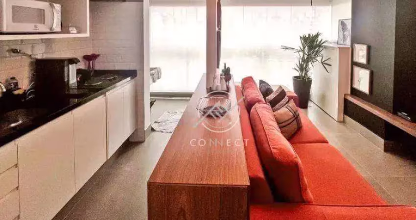 Apartamento com 1 dormitório (mobiliado) à venda, 35 m² por r$ 725.000 - brooklin - são paulo/sp