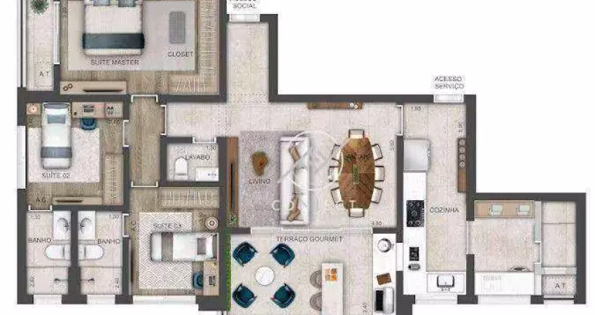 Apartamento com 3 dormitórios à venda, 122 m² por r$ 2.140.615,05 - brooklin - são paulo/sp