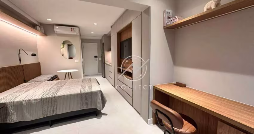 Apartamento com 1 dormitório para alugar, 32 m² por r$ 5.500,00/mês - brooklin - são paulo/sp