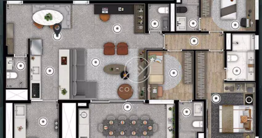 Apartamento com 3 dormitórios à venda, 130 m² por r$ 2.180.000,00 - brooklin - são paulo/sp