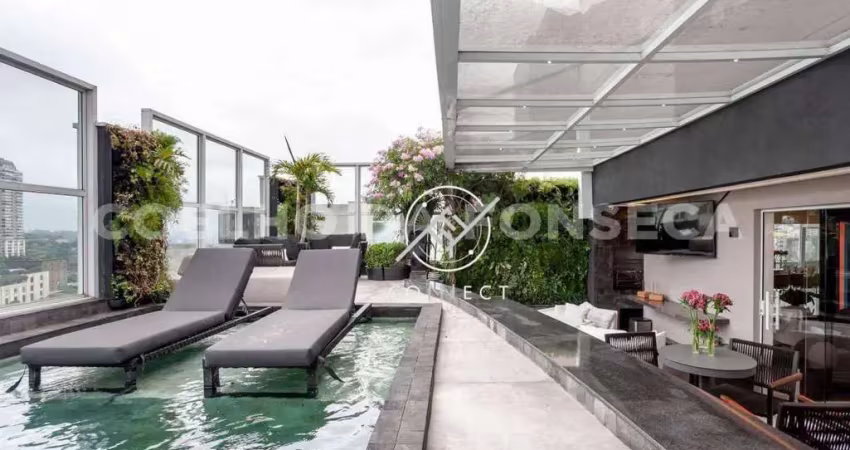 Cobertura com 3 dormitórios à venda, 315 m² por r$ 7.450.000,00 - brooklin - são paulo/sp