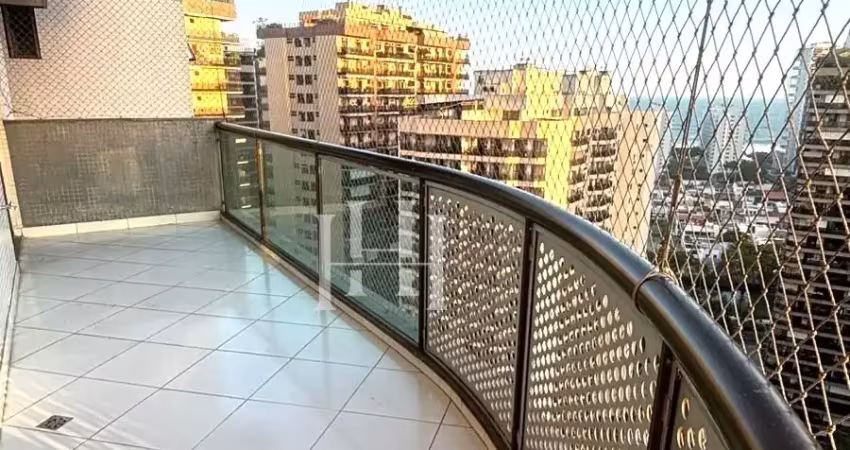 Apartamento na barra da tijuca 3 quartos abm vista mar