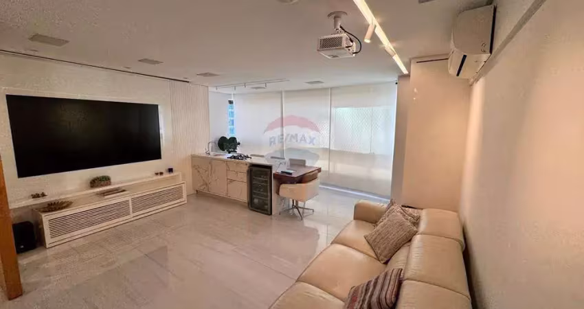 Casa vivace, um apartamento personalizado em altíssimo padrão no miolo da praia do canto, 2 vagas, 100% montado, equipado e climatizado.