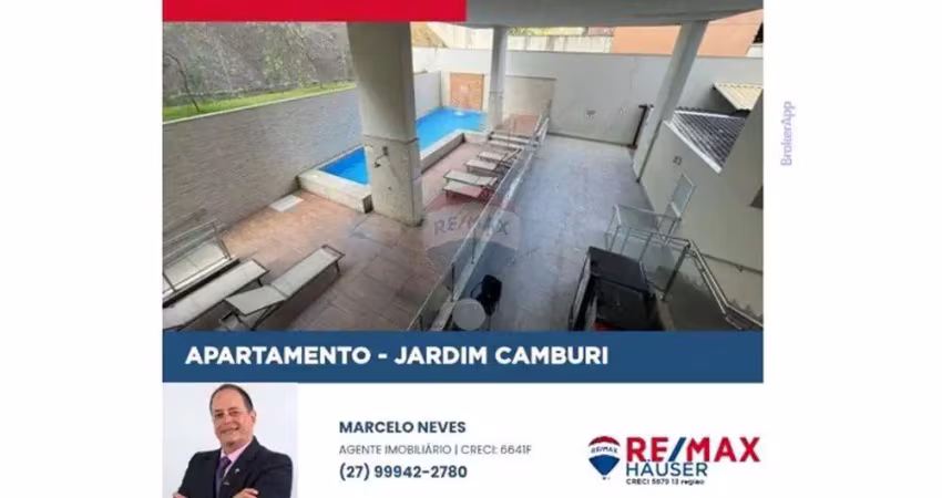 Apartamento para locação em jardim camburi com 2 quartos, suíte, todo montado com armários e sol da manhã