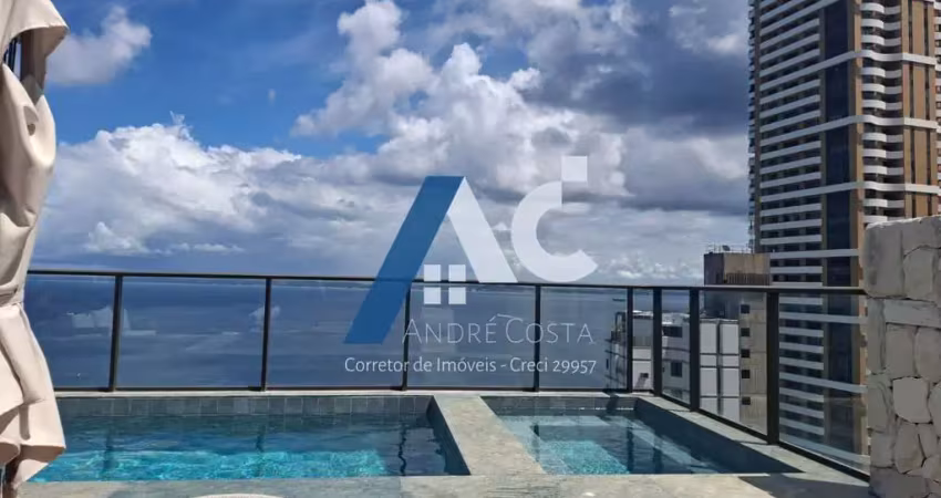 Aluguel apartamento  na mansão carybé alto padrão 2 suítes - mobiliado, ladeira da barra, vista mar, 1 por andar, 155 m²!