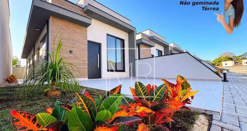 Casa térrea para locação, não geminada, condomínio fechado, 3 dormitórios (1 suíte), 77m² (lançamento – nunca habitada) - $2.800 – chácaras maringá –