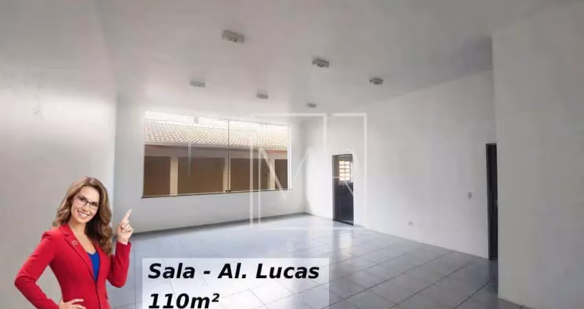 Sala comercial para locação, al. lucas, 110m², 2 banheiros - $5.000 – vila thais – atibaia/sp