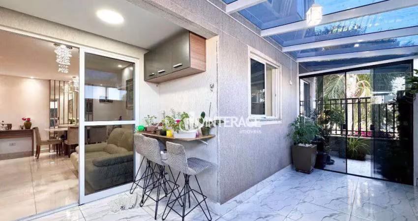 Apartamento garden com 3 quartos à venda, 90 m² por r$ 699.000 - novo mundo - curitiba/pr