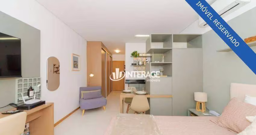 Studio mobiliado à venda, 28 m² por r$ 370.000 - centro - curitiba/pr