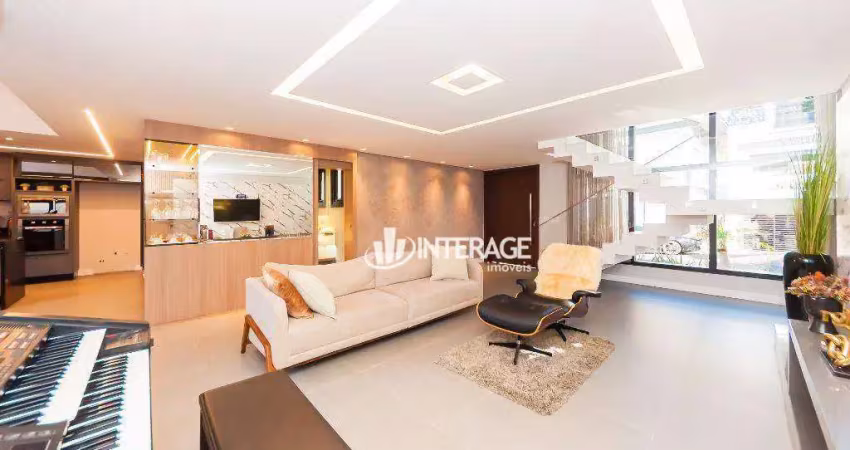 Casa em condomínio fechado com 3 suítes à venda, 301 m² por r$ 3.200.000 - santa felicidade - curitiba/pr