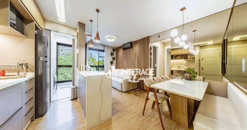 Apartamento com 2 dormitórios à venda, 65 m² por r$ 795.000,00 - santa felicidade - curitiba/pr